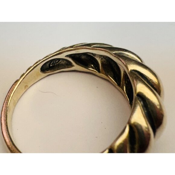 Estate Carolyn Pollack 925 Sterling Silver Ribbed Dome Twist Ring, Size 9, 7.2g - Picture 10 of 12